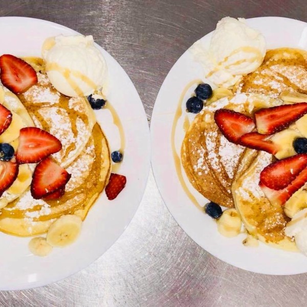 Pancakes at Leaf & Bean Cafe